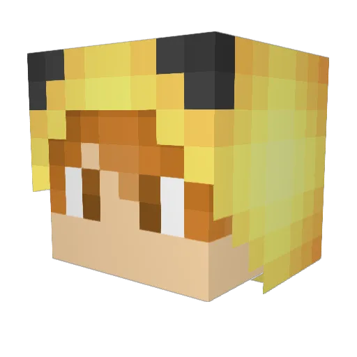 MashedPotaters Minecraft avatar head, 3D render