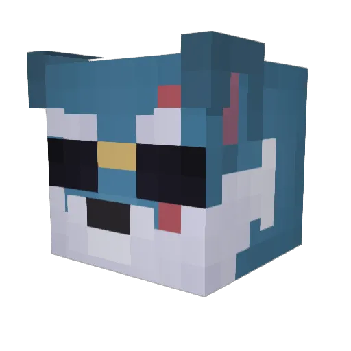 MashedPotato121 Minecraft avatar head, 3D render