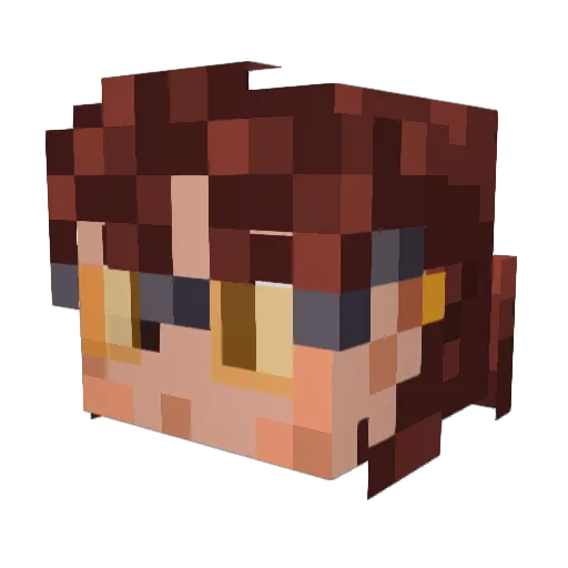 Mashi14 Minecraft avatar head, 3D render