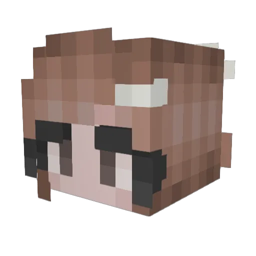 MashiBoom Minecraft avatar head, 3D render
