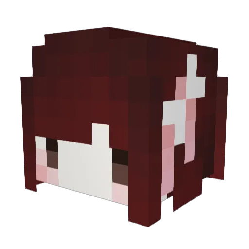 Mashiro416 Minecraft avatar head, 3D render