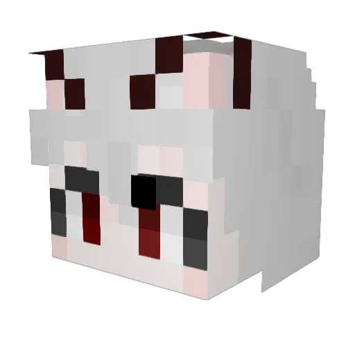 Mashiro_Uni Minecraft avatar head, 3D render