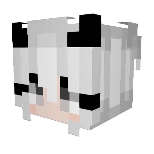 Mashishiiii Minecraft avatar head, 3D render