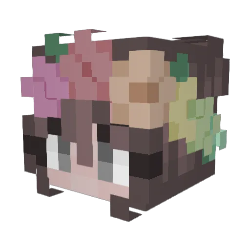 MashkaYT Minecraft avatar head, 3D render