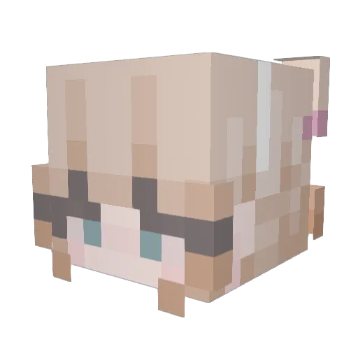 MashmellowDude Minecraft avatar head, 3D render