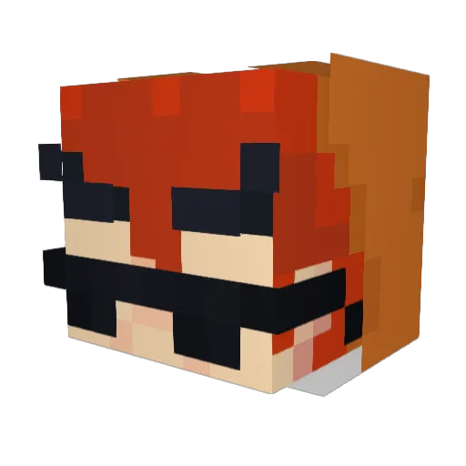 Mashnello Minecraft avatar head, 3D render