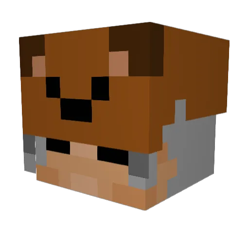 Mashu_Bear Minecraft avatar head, 3D render