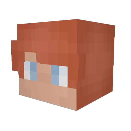 Masior Minecraft avatar head, 3D render