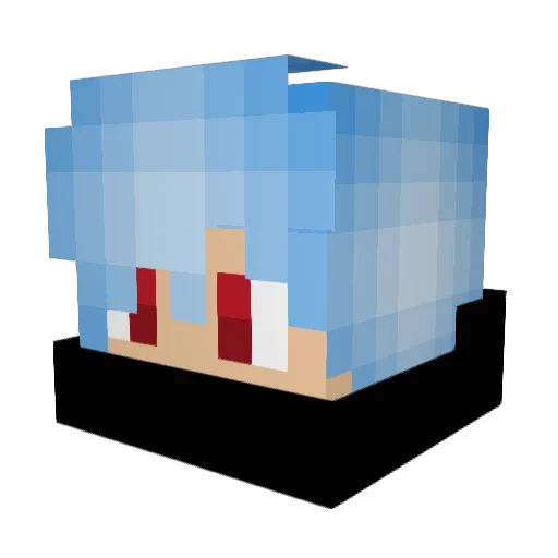 Mask39 Minecraft avatar head, 3D render