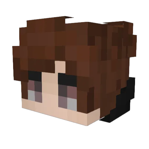 Mask3dMC Minecraft avatar head, 3D render
