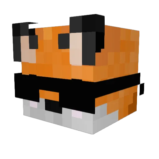 MaskDamask Minecraft avatar head, 3D render