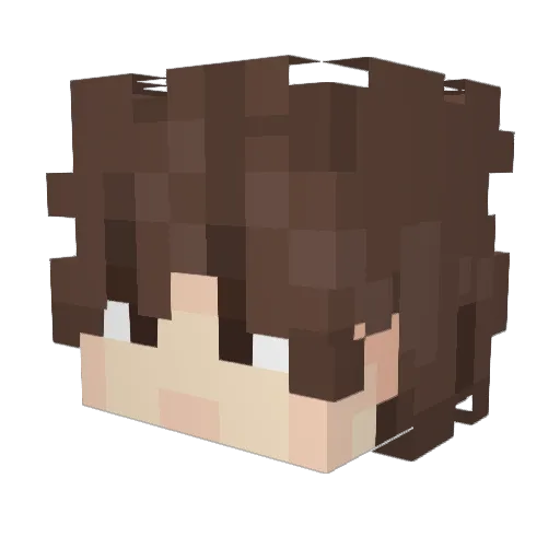 MaskL Minecraft avatar head, 3D render