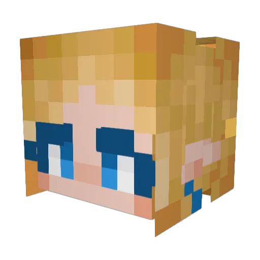 MaskaDrakon Minecraft avatar head, 3D render