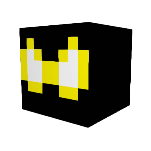 MaskedActor Minecraft avatar head, 3D render