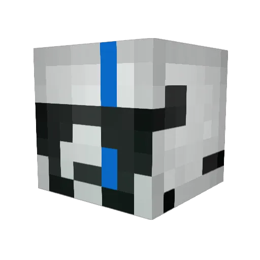 MaskedAssault Minecraft avatar head, 3D render