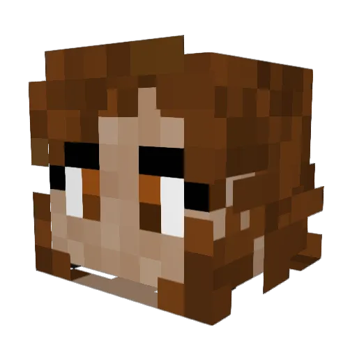 MaskedCartoons Minecraft avatar head, 3D render