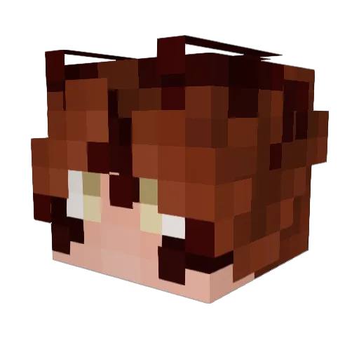 MaskedFrown_ Minecraft avatar head, 3D render