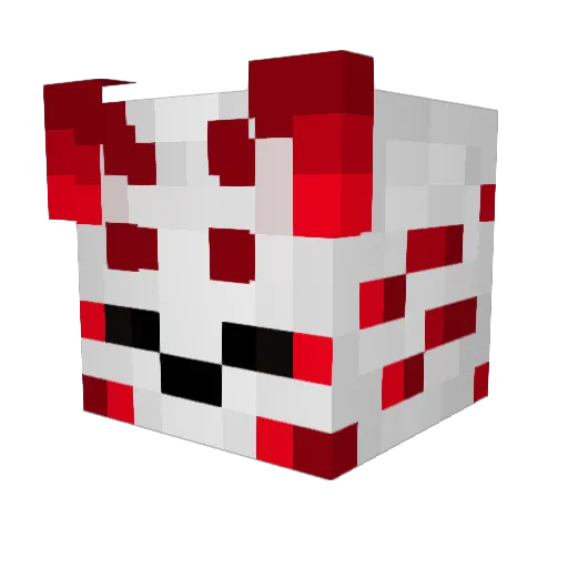 MaskedK1tsun3 Minecraft avatar head, 3D render