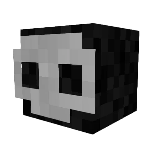 MaskedKiddo Minecraft avatar head, 3D render
