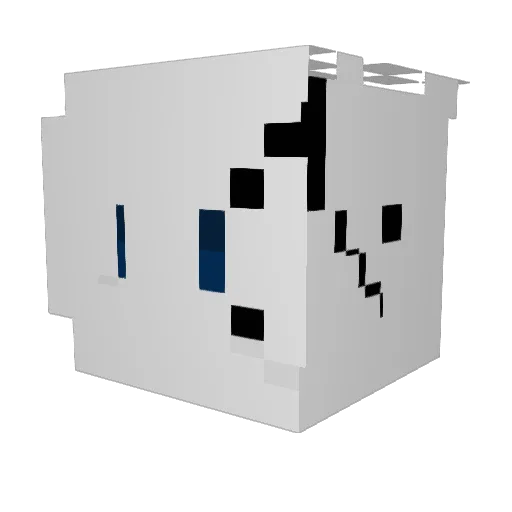 MaskedMimic_ Minecraft avatar head, 3D render