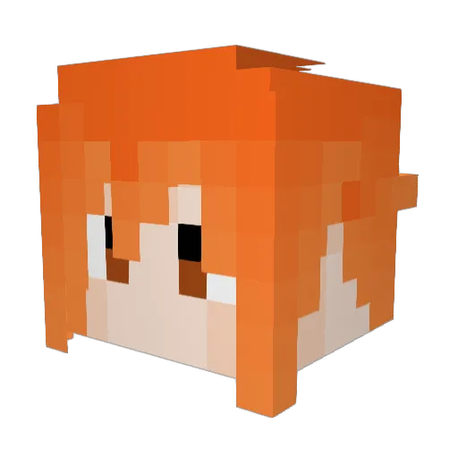 MaskedPalmCivet Minecraft avatar head, 3D render