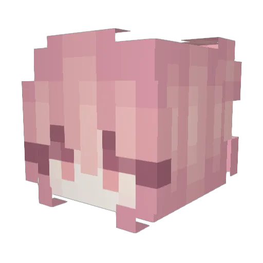MaskedRei Minecraft avatar head, 3D render
