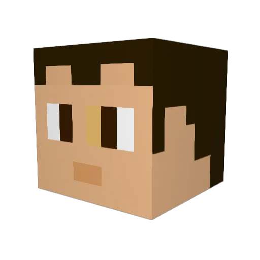 MaskedSalesmanW Minecraft avatar head, 3D render