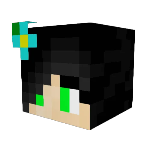 MaskedTheatre Minecraft avatar head, 3D render