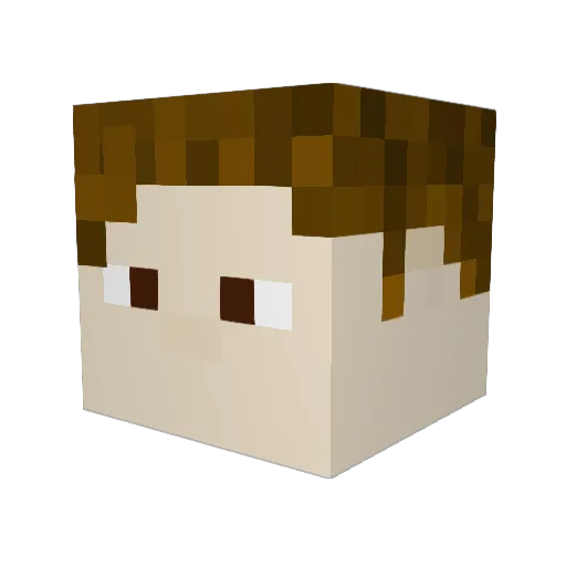 MaskedTophat Minecraft avatar head, 3D render