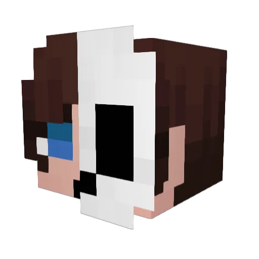 Masked_Error Minecraft avatar head, 3D render