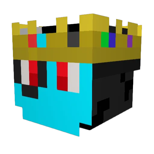 Masked_Fusion Minecraft avatar head, 3D render