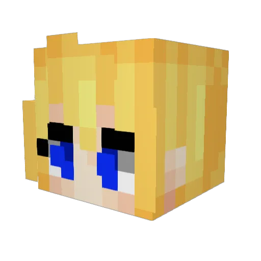 Masked_Man_Janus Minecraft avatar head, 3D render