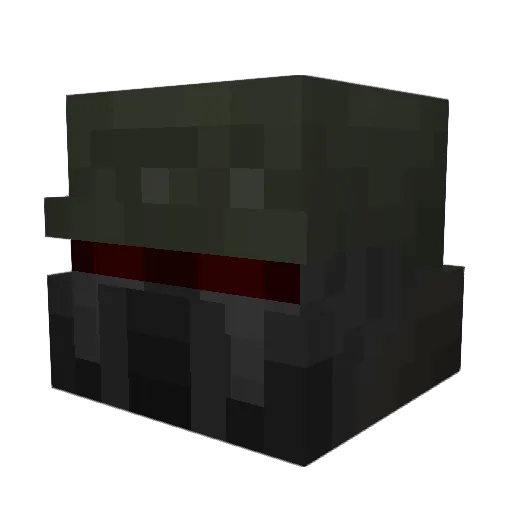 Masked_lol Minecraft avatar head, 3D render