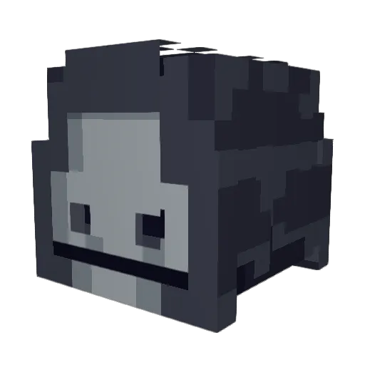 MaskedinWhite Minecraft avatar head, 3D render