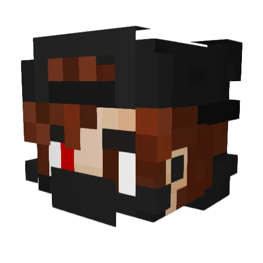 Maskedknight278 Minecraft avatar head, 3D render