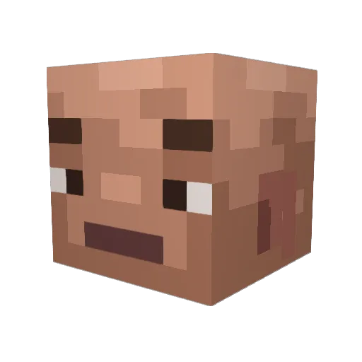 Maskety Minecraft avatar head, 3D render