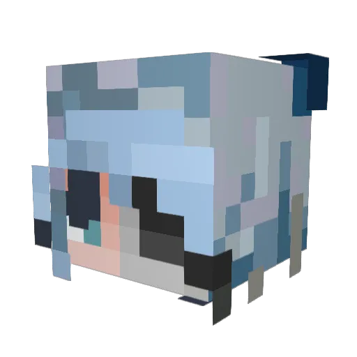 MaskofMany Minecraft avatar head, 3D render