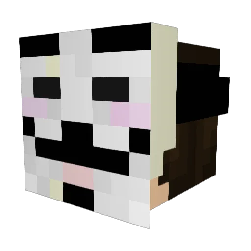 Maskoffear Minecraft avatar head, 3D render
