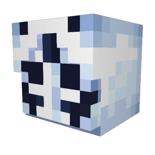 Maskvoid Minecraft avatar head, 3D render