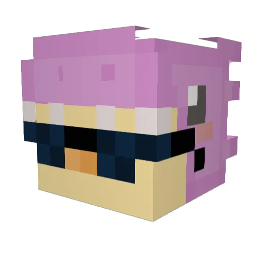 Maskxcy Minecraft avatar head, 3D render