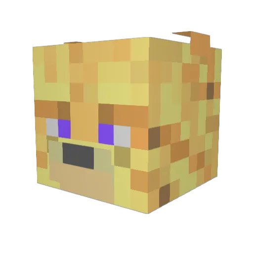 Masky_XD Minecraft avatar head, 3D render
