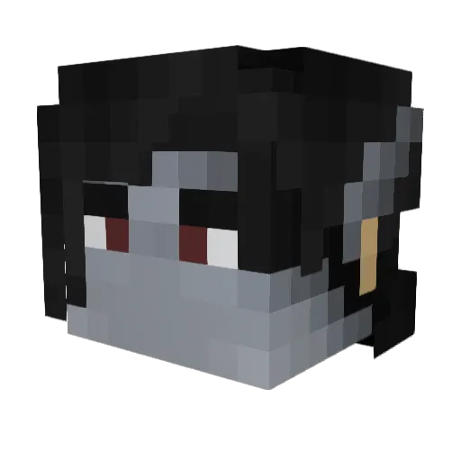 Maskyria Minecraft avatar head, 3D render