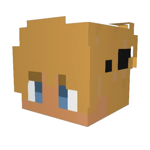 Maslak1232 Minecraft avatar head, 3D render