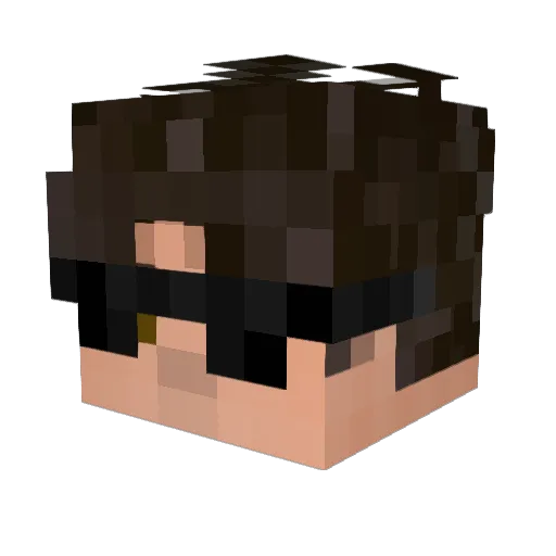 Maslinezator Minecraft avatar head, 3D render