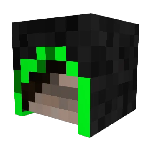 Maslo11 Minecraft avatar head, 3D render