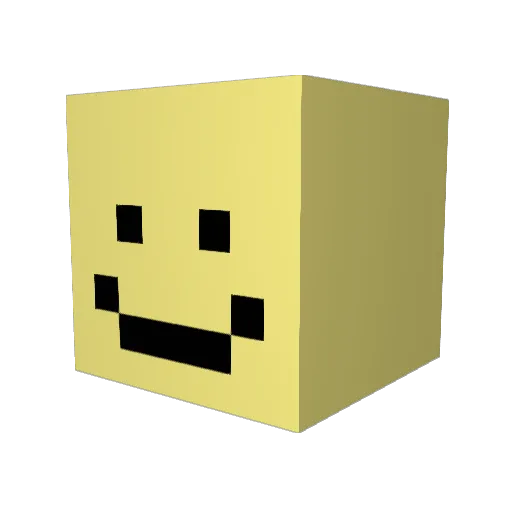 Masloq Minecraft avatar head, 3D render