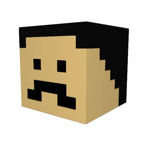 Maso13 Minecraft avatar head, 3D render