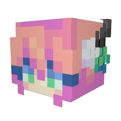 MasoKittie Minecraft avatar head, 3D render