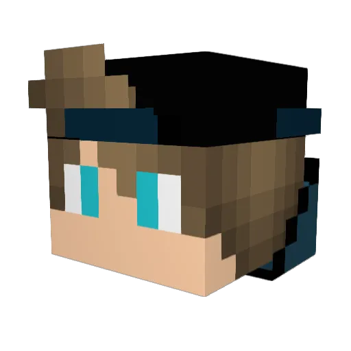 Masolino Minecraft avatar head, 3D render