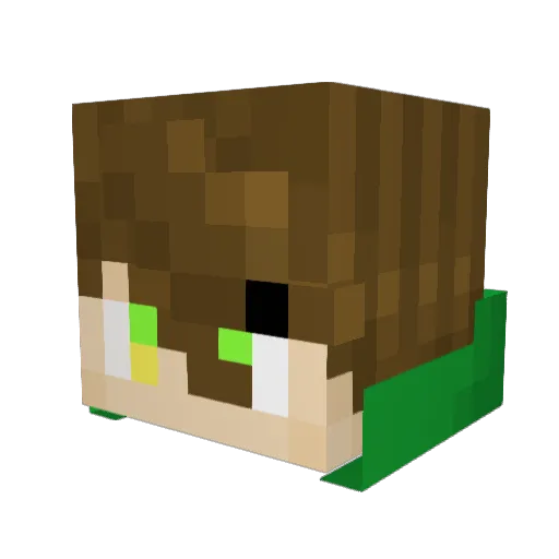 MasonINK Minecraft avatar head, 3D render